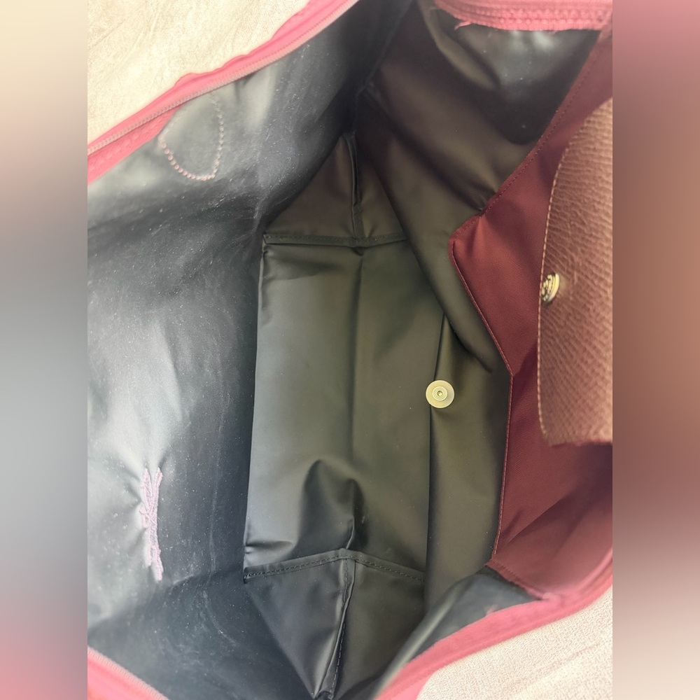 Longchamp Le Pliage Green Tote Large - Burgundy - Picture 12 of 16